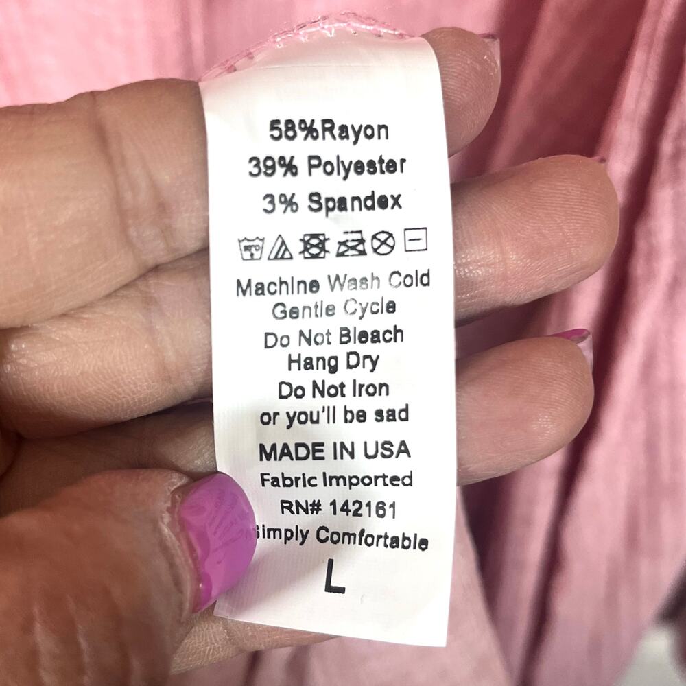 LuLaRoe Sarah Duster Cardigan with Pockets Light Pink Size Large - Picture 5 of 6